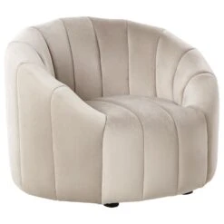 MALUNG - Fauteuil - Beige - Fluweel -Leen Bakker Fauteuils b07d73761bf64fd1b94fd1722fe62a57