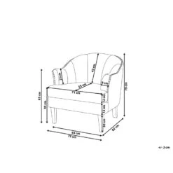 Beliani Cocktailstoel ELVERUM - Grijs Polyester 6 Beliani Cocktailstoel ELVERUM - Grijs Polyester -Leen Bakker Fauteuils b08a281267be4dd58074e97d84395b2e