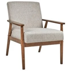 ESRUM - Fauteuil - Grijs - Stof/Donker Hout -Leen Bakker Fauteuils b0fedc1ecf02402ea9ffdd40ba78bf6a