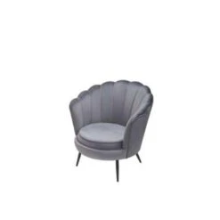 Beliani Cocktailstoel LOVIKKA - Grijs Fluweel -Leen Bakker Fauteuils b1bc27862d414a9cb2b0f74d97aeb7c4
