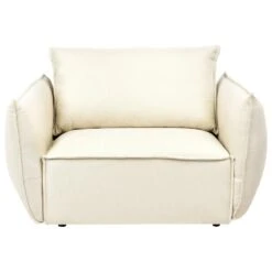 KUNES - Fauteuil - Lichtbeige - Polyester -Leen Bakker Fauteuils b2c361e1f7434253b488887e6a959650