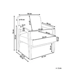 HJO - Fauteuil - Wit - Bouclé -Leen Bakker Fauteuils b3860fd3b1a048bfb77e1b03a4713d12