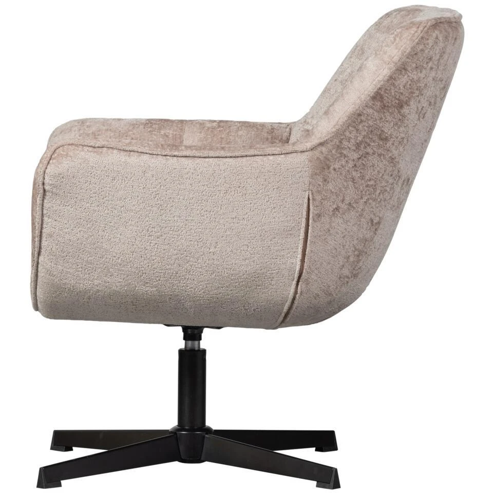 WOOOD Wibo Draaifauteuil - Chenille - Taupe - 94x71x83 6 WOOOD Wibo Draaifauteuil - Chenille - Taupe - 94x71x83 - Afbeelding 6