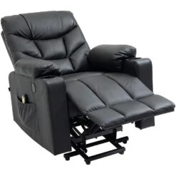 CLP Fauteuil Andover Zwart Frame - Echt Leer - Zwart -Leen Bakker Fauteuils b4967b2dcf8a410dbfb15348ee7a4804