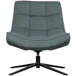 WOOOD Maudi Draaifauteuil - Polyester - Blue Stone - 84x74x86 -Leen Bakker Fauteuils b4cd055606b4452dbe88b93ff711dcfd