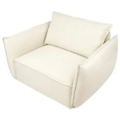 KUNES - Fauteuil - Lichtbeige - Polyester -Leen Bakker Fauteuils b63066f1c0144b2186ec36e443fb9ba0