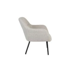 Housecraft Dude Loungestoel/ Fauteuil Bouclé Stof Beige/ Wit -Leen Bakker Fauteuils b79fcbfbbbe94c828a44f9111c45adcd