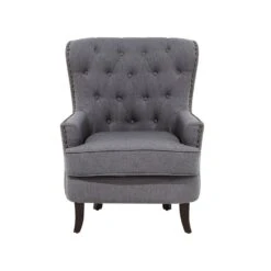Beliani Fauteuil VIBORG - Grijs Polyester -Leen Bakker Fauteuils b7ebe3c160984b8f97992119f0e1942c