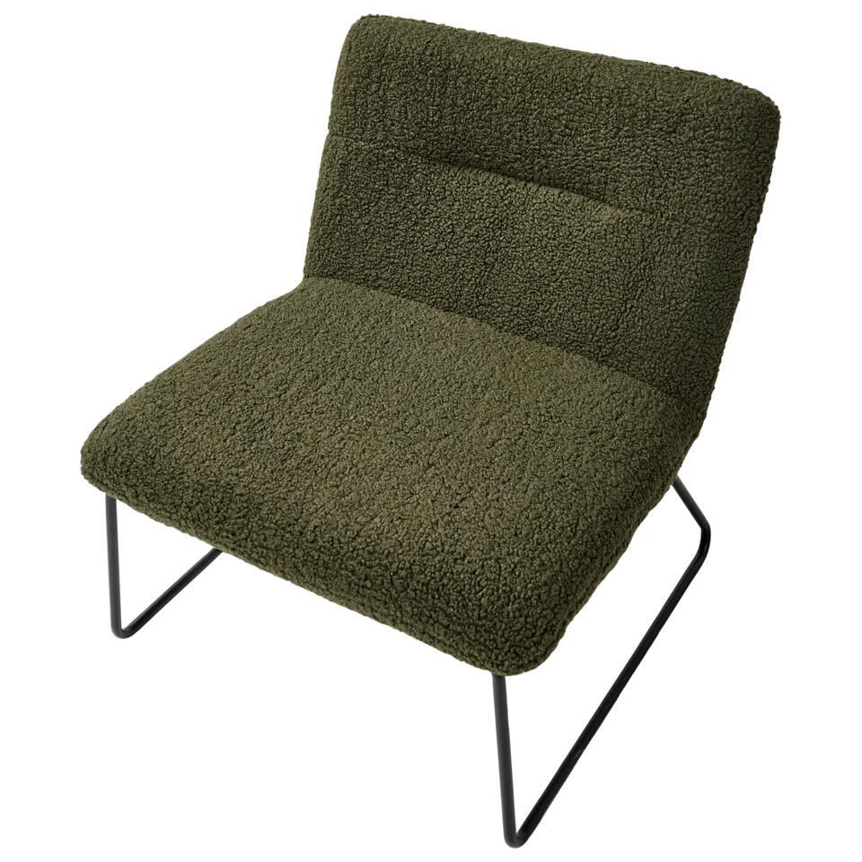 COTULLA - Fauteuil - Donkergroen - Bouclé 8 COTULLA - Fauteuil - Donkergroen - Bouclé - Afbeelding 8