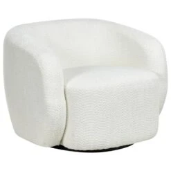 TORE - Draaifauteuil - Lichtbeige - Polyester -Leen Bakker Fauteuils baf562e5bb0e40a3894d0227a39d1e3d