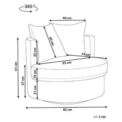 DALBY - Fauteuil - Blauw - Stof -Leen Bakker Fauteuils bbecdbacc4df4cf58a8d1301d9d51dce
