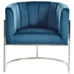 LARVIK - Fauteuil - Blauw - Fluweel -Leen Bakker Fauteuils bc1530cce04247259a6d4e383b6b1f8d