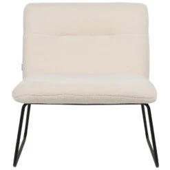 COTULLA - Fauteuil - Wit - Bouclé -Leen Bakker Fauteuils bd51a9528dfc4cd68855bb03f7e528ed
