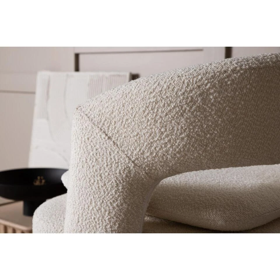 Svea - Teno Draaibare Fauteuil - Boucle - Wit 3 Svea - Teno Draaibare Fauteuil - Boucle - Wit - Afbeelding 3