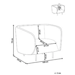 LOEN - Fauteuil - Zwart - Polyester -Leen Bakker Fauteuils be0e93851aac45dcba9c03418c94991f