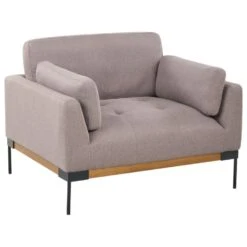 SKAVEN - Fauteuil - Taupe - Polyester -Leen Bakker Fauteuils bfb5c63aa4e74e809781e323ae6f9a60