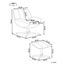 LIA - Fauteuil Met Hocker - Grijs - Fluweel -Leen Bakker Fauteuils c0b25f165a804cae92e8c9c61212fe9d