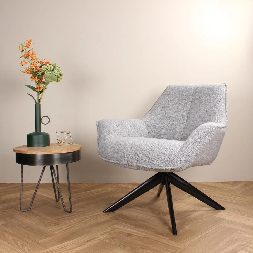 DS4U - Miron Draaifauteuil - Grijs 2 DS4U - Miron Draaifauteuil - Grijs - Afbeelding 2