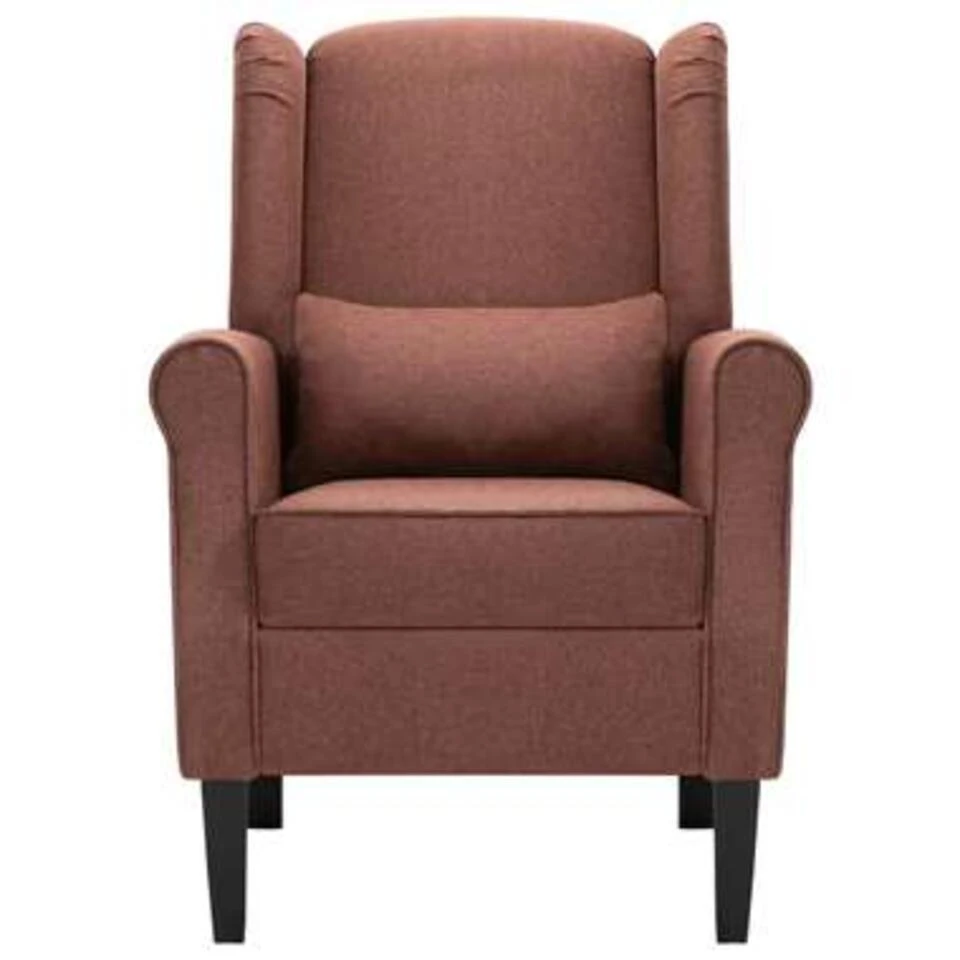 VidaXL Fauteuil Stof Bruin 4 VidaXL Fauteuil Stof Bruin - Afbeelding 4