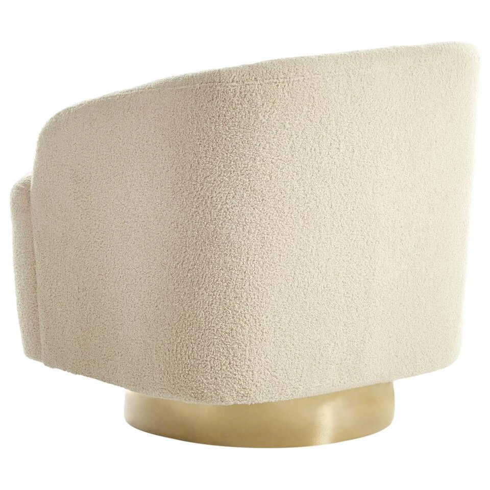 LAVIK - Fauteuil - Beige - Bouclé 6 LAVIK - Fauteuil - Beige - Bouclé - Afbeelding 6