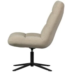 WOOOD Job Draaifauteuil - Bouclé - Zand - 101x70x85 -Leen Bakker Fauteuils c1df9473d8cc4eea9beabc4c8a92a266