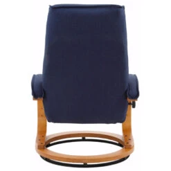 Paris - Fauteuil + Kruk Donkerblauwe Stoffen -Leen Bakker Fauteuils c38866dbddad4f98a2d3b14f5c89f628