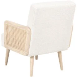 HOJBY - Fauteuil - Gebroken Wit - Bouclé -Leen Bakker Fauteuils c3ec8ef9655a470286e4429aaf85eb71