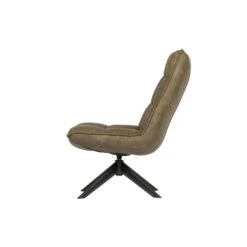 WOOOD Jouke Draaifauteuil - Kunstleer - Groen - 97x70x85 -Leen Bakker Fauteuils c439d91c16394291b7f9e81078d24a5b