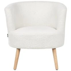 ODENZEN - Fauteuil - Wit - Bouclé -Leen Bakker Fauteuils c4d89fcccbb44317b451f01d6b92a44d