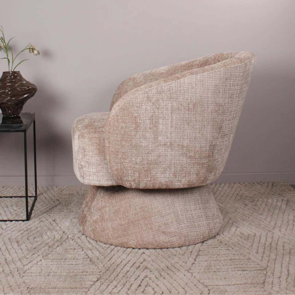 DS4U - Kenny Gestoffeerde Fauteuil - Beige 4 DS4U - Kenny Gestoffeerde Fauteuil - Beige - Afbeelding 4