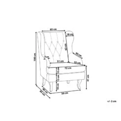 Beliani Oorfauteuil ALTA - Groen Fluweel 6 Beliani Oorfauteuil ALTA - Groen Fluweel -Leen Bakker Fauteuils c613c8286ff74cb9a702831023c75fff 1