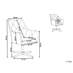 Beliani Fauteuil VAKSALA - Grijs Fluweel -Leen Bakker Fauteuils c9a2294f583e4dc694b499826ddb80b6