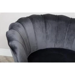 Svea - Rano Fauteuil - Velvet - Donkergrijs -Leen Bakker Fauteuils ca8ef1aa9e64403f9c9cd23d42c790d9