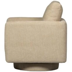 WOOOD Oscar Draaifauteuil - Chenille - Naturel - 64x78x79 -Leen Bakker Fauteuils cb3ef860c0474307adce915006338c26
