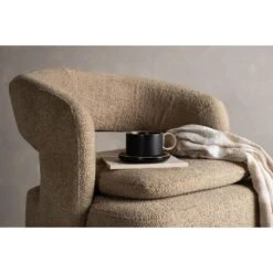 Svea - Teno Draaibare Fauteuil - Boucle - Beige -Leen Bakker Fauteuils cb8e8fa29bd547aabc69f0382c3d5fc6