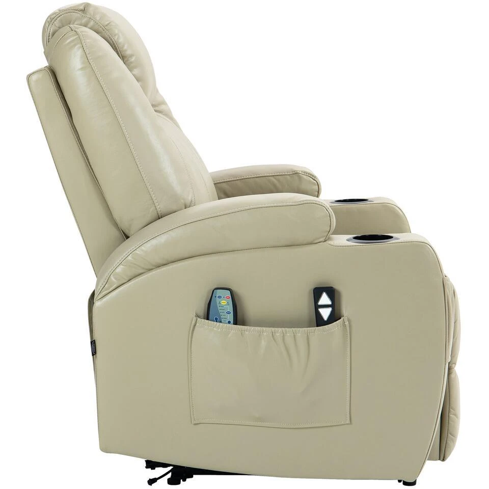 CLP Fauteuil Hepler Zwart Frame - Kunstleer - Creme 4 CLP Fauteuil Hepler Zwart Frame - Kunstleer - Creme - Afbeelding 4