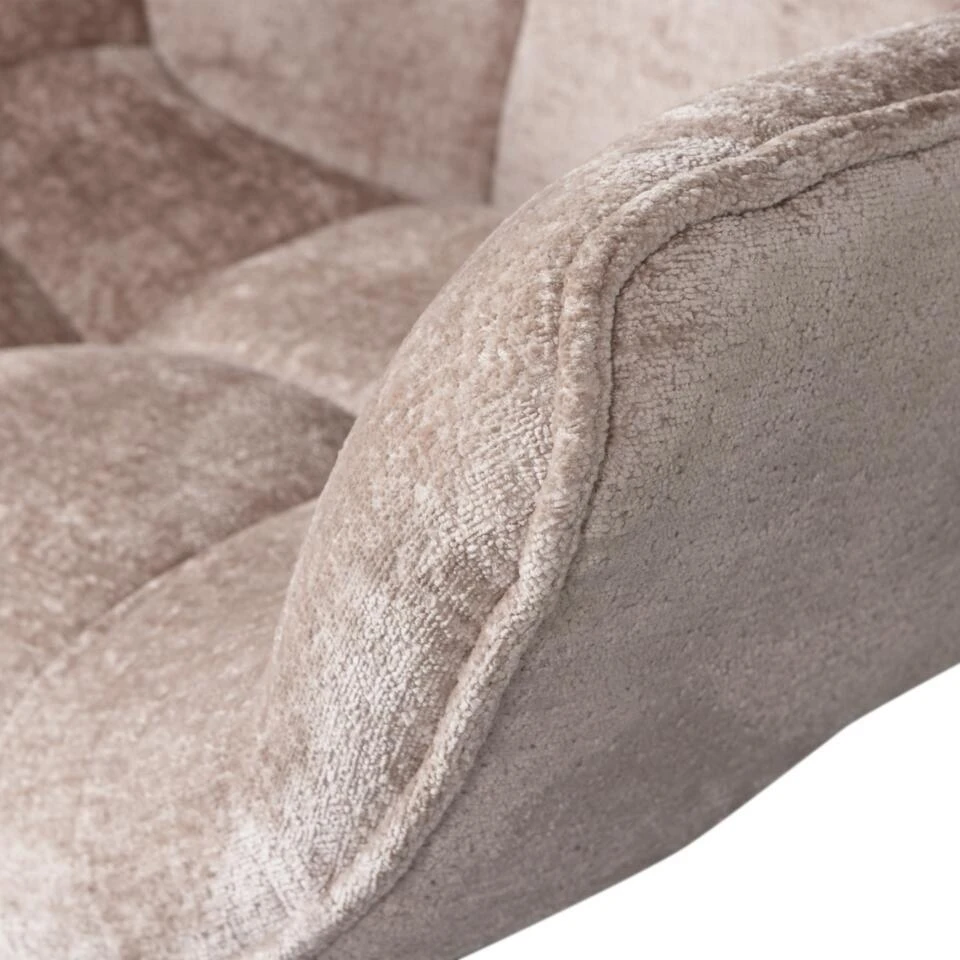 WOOOD Wibo Draaifauteuil - Chenille - Taupe - 94x71x83 3 WOOOD Wibo Draaifauteuil - Chenille - Taupe - 94x71x83 - Afbeelding 3
