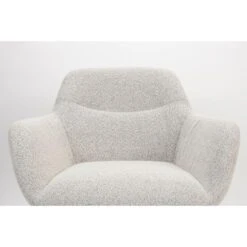 Housecraft Dude Loungestoel/ Fauteuil Bouclé Stof Beige/ Wit -Leen Bakker Fauteuils d034e2e114834afa8f8ae5e6bd35a91b