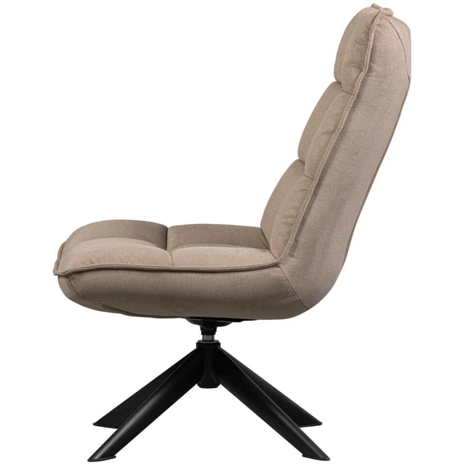 WOOOD Jouke Draaifauteuil - Polyester - Zand - 97x70x85 6 WOOOD Jouke Draaifauteuil - Polyester - Zand - 97x70x85 - Afbeelding 6