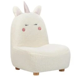 LULEA - Kinderstoel - Wit - Nepbont -Leen Bakker Fauteuils d1640038966a4422a2bff441cf3b8fe6