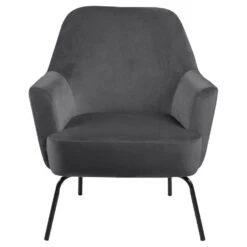 Fauteuil Donkergrijs Stof - 75x75x83cm - Naven -Leen Bakker Fauteuils d1ed90f39602435fb7b4013c9b9a3c40