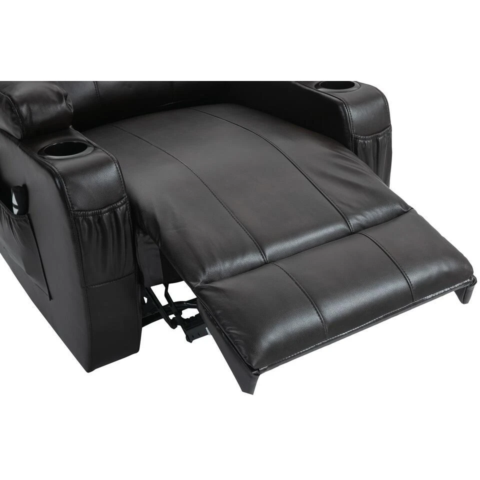 CLP Fauteuil Hepler Zwart Frame - Kunstleer - Bruin 7 CLP Fauteuil Hepler Zwart Frame - Kunstleer - Bruin - Afbeelding 7