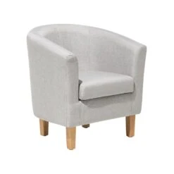 Beliani Cocktailstoel HOLDEN - Grijs Polyester -Leen Bakker Fauteuils d46958018c42477bbfb0ba606283b27d