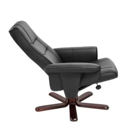 Tectake TV-fauteuil Met Krukje Model I, Zwart/bruin -Leen Bakker Fauteuils d5ed5f8918654509b985e3d587ed16af