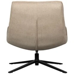 WOOOD Maudi Draaifauteuil - Polyester - Naturel - 84x74x86 -Leen Bakker Fauteuils d8e17cf7f9b7477ca48d590abc6934fc