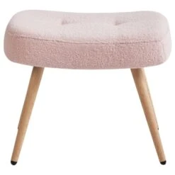 VEJLE II - Fauteuil Met Hocker - Pastelroze - Bouclé -Leen Bakker Fauteuils dae5e401796640cebe6a72a185ce9bc4