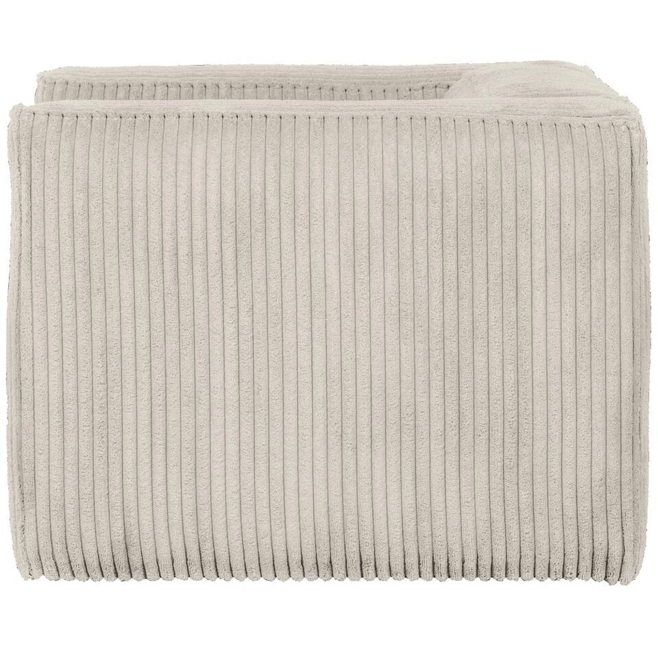 WOOOD Bean Fauteuil - Grove Ribstof - Naturel - 74x146x98 3 WOOOD Bean Fauteuil - Grove Ribstof - Naturel - 74x146x98 - Afbeelding 3