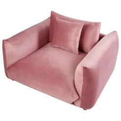 LUVOS - Fauteuil - Roze - Fluweel -Leen Bakker Fauteuils dc90d149b62f44899f6da8b447b74d41