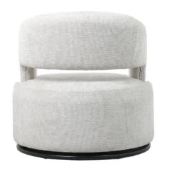 Draaifauteuil - Stof Beige - Hoogte Rugleuning 77cm - Eliza -Leen Bakker Fauteuils de4d90dfebfd4a1592ebb6ce49491633