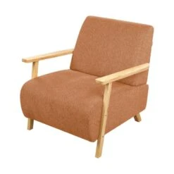 LESJA - Fauteuil - Oranje - Stof -Leen Bakker Fauteuils de90a8c50b254b1da877d3ba27f7ff40